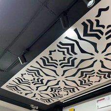 Обшивка потолка из HPL Fundermax тест