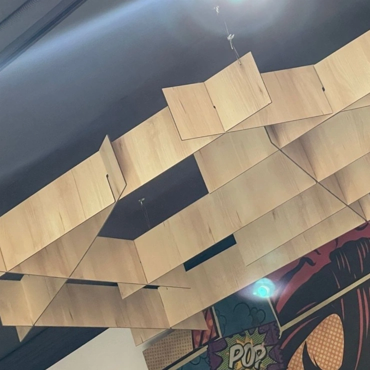 Обшивка потолка из HPL Fundermax тест фото 3