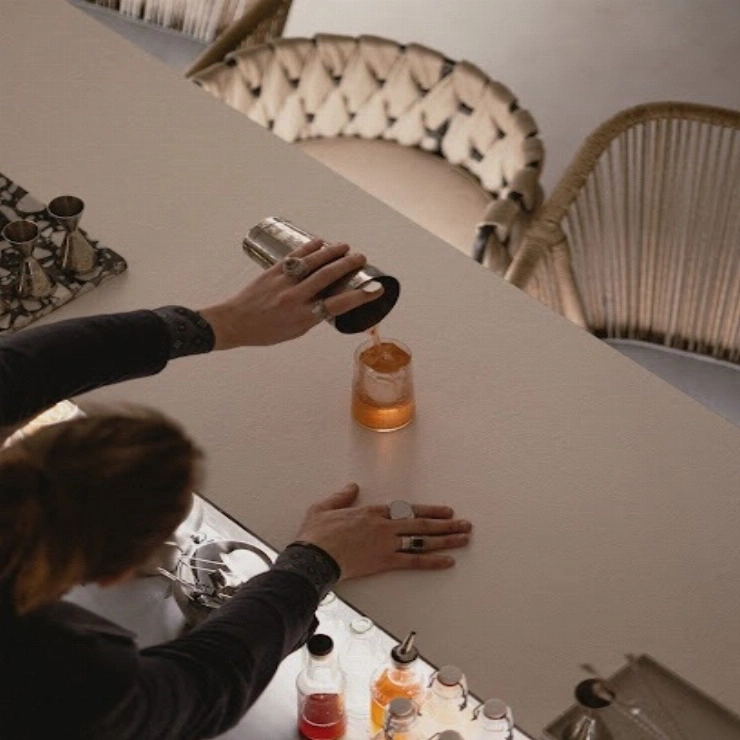 Ресторанная мебель из HPL для кафе и заведений общественного питания тест фото 3