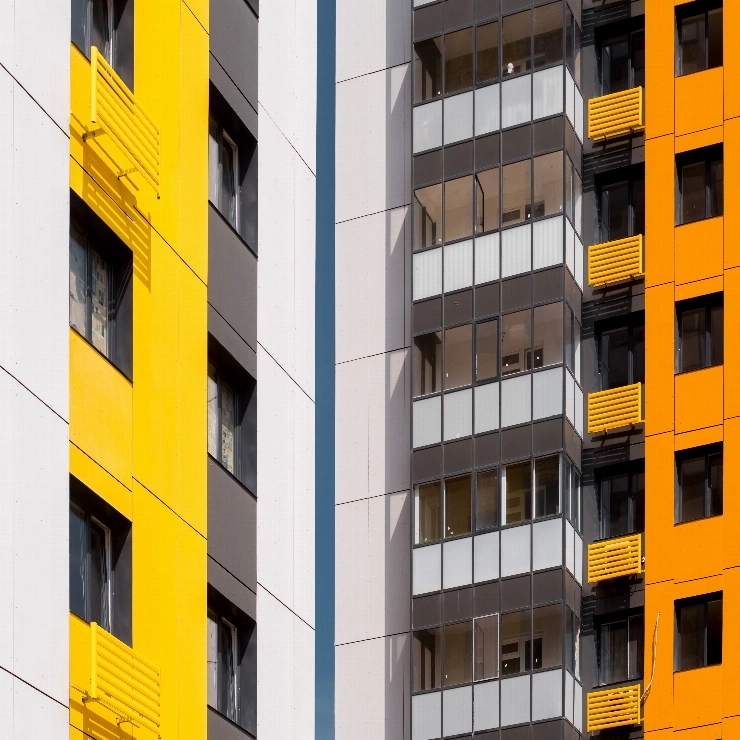 Фиброцементные панели Sfibral NCS 0580-Y желтый — яркий фасад тест фото 3